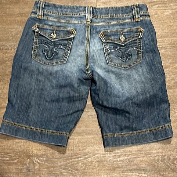 Wrangler twenty X Bermuda Jean denim shorts 7/8 - Picture 4 of 7